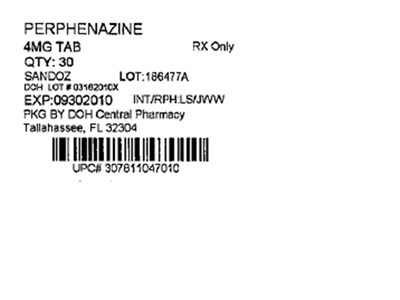 4mg Label (Perphenazine 4mg(sandoz))